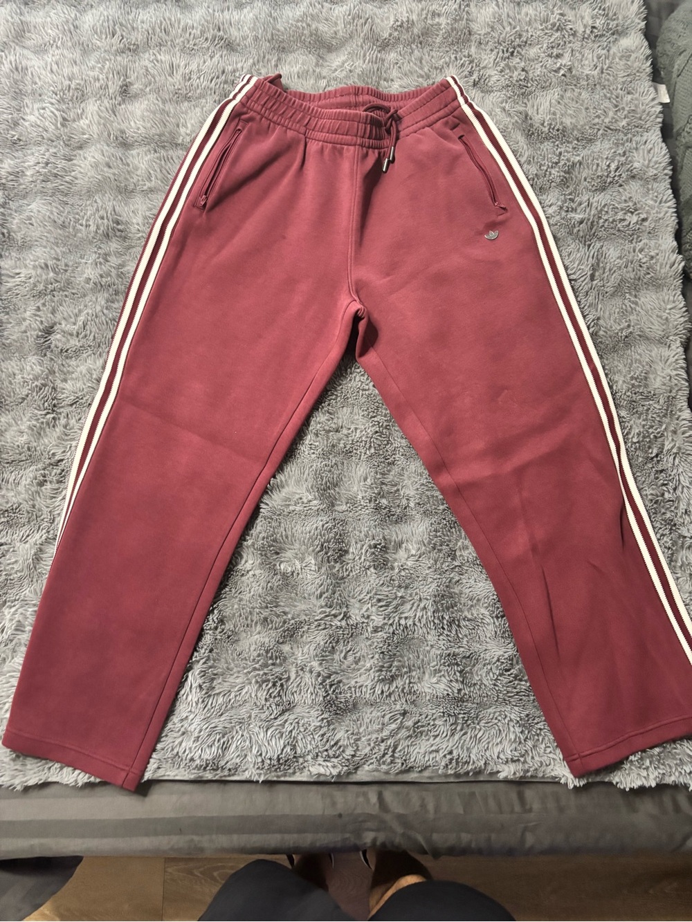 adidas Premium Track Pants with Three Side Stripes